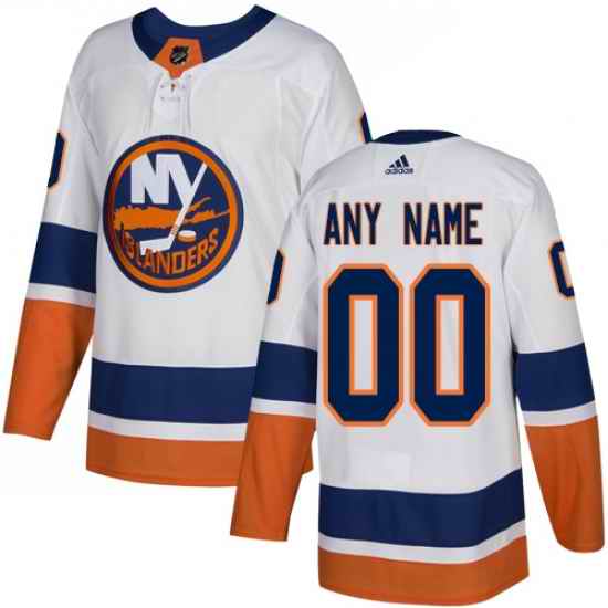 Men Women Youth Toddler White Jersey - Customized Adidas New York Islanders Away